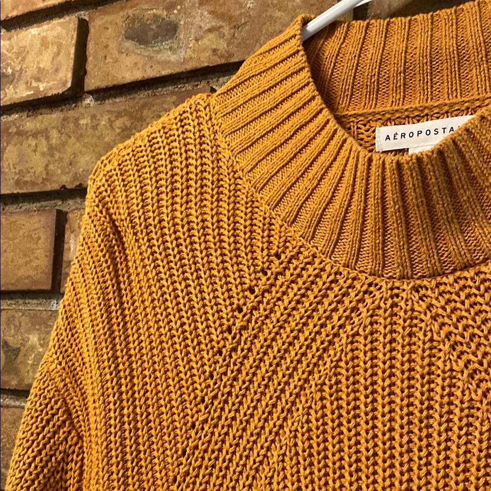 Aeropostale Cable Knit Boxy Fit  Sweater / Preppy / Comfy / Cozy / Chunky - Picture 7 of 8
